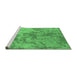 Sideview of Machine Washable Oriental Emerald Green Industrial Area Rugs, wshurb2693emgrn