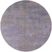 Round Machine Washable Industrial Modern Dark Gray Rug, wshurb2694