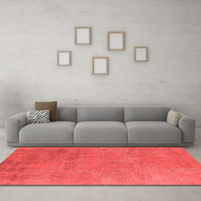 Industrial Red Washable Rugs