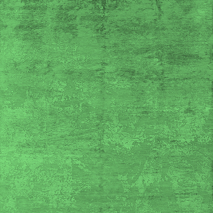 Square Machine Washable Oriental Emerald Green Industrial Area Rugs, wshurb2694emgrn