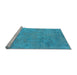 Sideview of Machine Washable Oriental Light Blue Industrial Rug, wshurb2694lblu