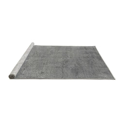Sideview of Machine Washable Oriental Gray Industrial Rug, wshurb2694gry