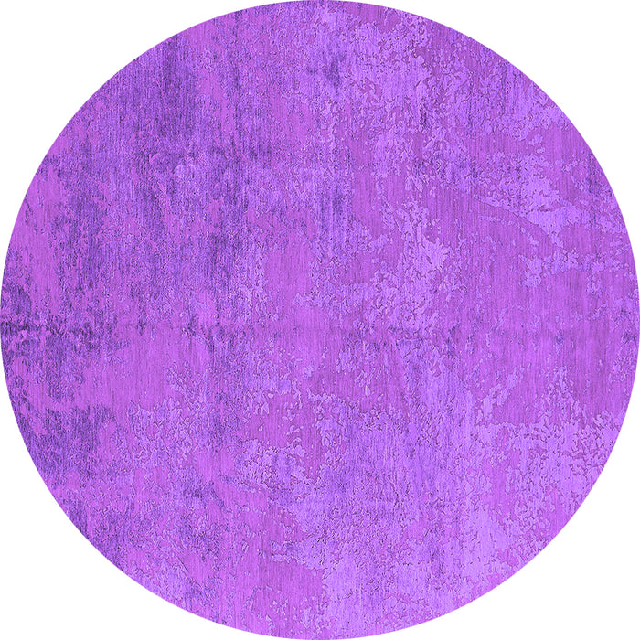 Round Oriental Purple Industrial Rug, urb2694pur