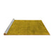 Sideview of Machine Washable Oriental Yellow Industrial Rug, wshurb2694yw