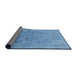 Sideview of Mid-Century Modern Blue Persian Rug, urb2695