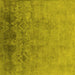 Square Machine Washable Persian Yellow Bohemian Rug, wshurb2695yw