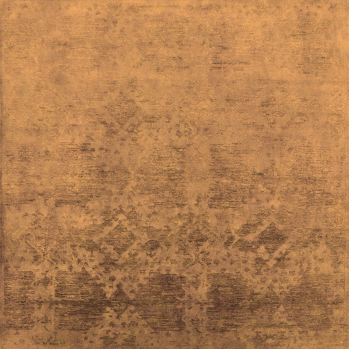 Square Machine Washable Persian Orange Bohemian Area Rugs, wshurb2695org