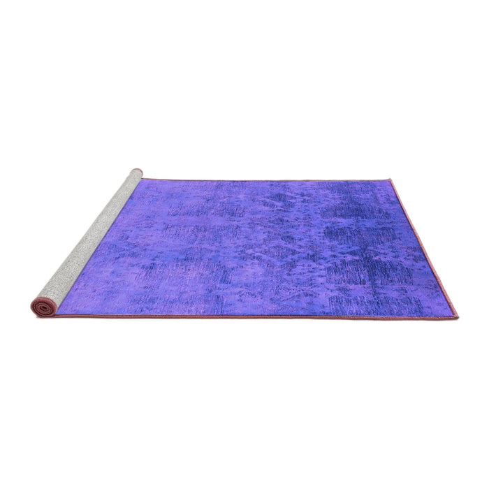 Sideview of Machine Washable Persian Purple Bohemian Area Rugs, wshurb2695pur