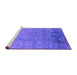 Sideview of Machine Washable Persian Purple Bohemian Area Rugs, wshurb2695pur