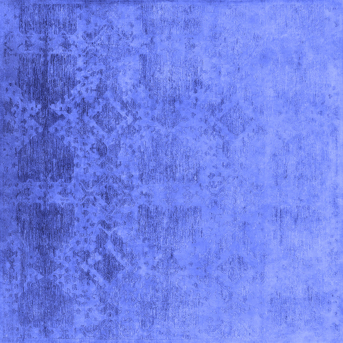 Square Machine Washable Persian Blue Bohemian Rug, wshurb2695blu