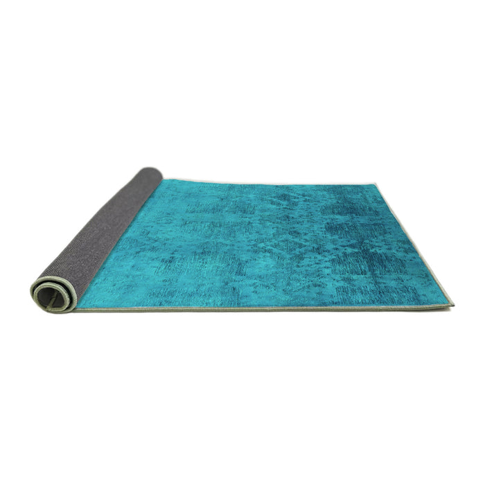 Sideview of Persian Turquoise Bohemian Rug, urb2695turq