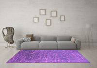 Machine Washable Oriental Pink Industrial Rug, wshurb2696pnk