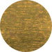 Round Oriental Orange Industrial Rug, urb2696org