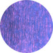 Round Oriental Purple Industrial Rug, urb2696pur