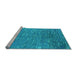 Sideview of Machine Washable Oriental Light Blue Industrial Rug, wshurb2696lblu