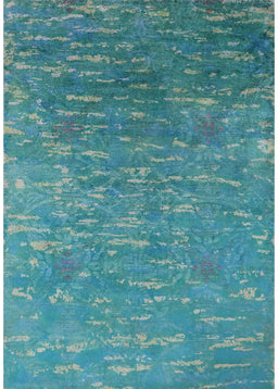 Machine Washable Industrial Modern Dark Cyan Green Rug, wshurb2696