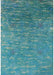 Machine Washable Industrial Modern Dark Cyan Green Rug, wshurb2696