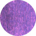 Round Oriental Pink Industrial Rug, urb2696pnk