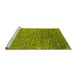 Sideview of Machine Washable Oriental Yellow Industrial Rug, wshurb2696yw