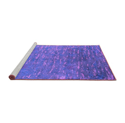 Sideview of Machine Washable Oriental Purple Industrial Area Rugs, wshurb2696pur