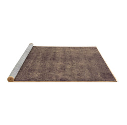 Sideview of Machine Washable Persian Brown Bohemian Rug, wshurb2697brn