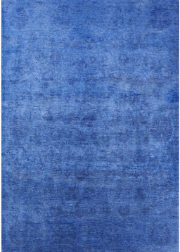 Mid-Century Modern Blue Orchid Blue Persian Rug, urb2697