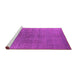 Sideview of Machine Washable Oriental Pink Industrial Rug, wshurb2698pnk