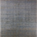 Square Machine Washable Industrial Modern Carbon Gray Rug, wshurb2698