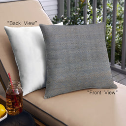 Front View of Mid-Century Modern Urban Square Carbon Gray Throw Pillow, 18 inch by 18 inch, pwurb2698