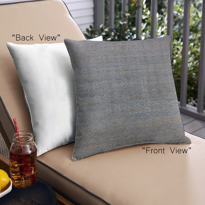 Front View of Mid-Century Modern Urban Square Carbon Gray Throw Pillow, 18 inch by 18 inch, pwurb2698