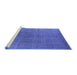 Sideview of Machine Washable Oriental Blue Industrial Rug, wshurb2698blu