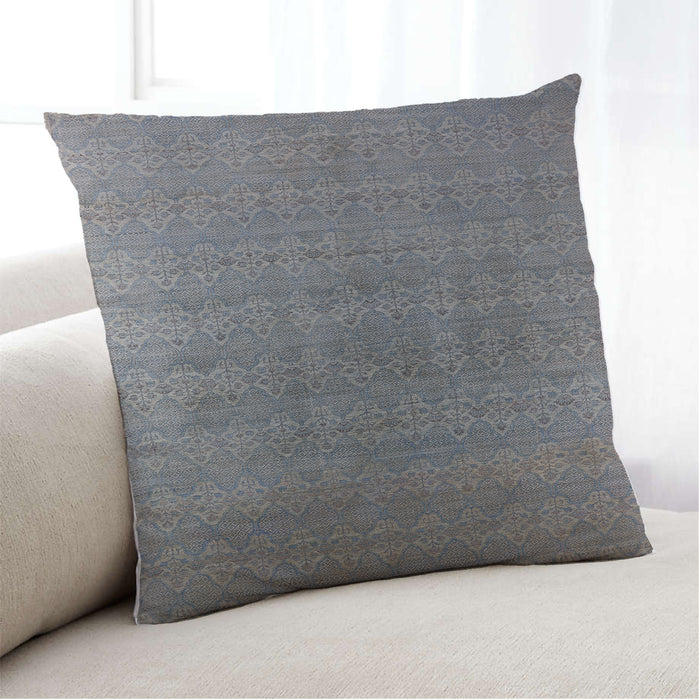 Lifestyle Image of Mid-Century Modern Urban Square Carbon Gray Throw Pillow, 18 inch by 18 inch, pwurb2698