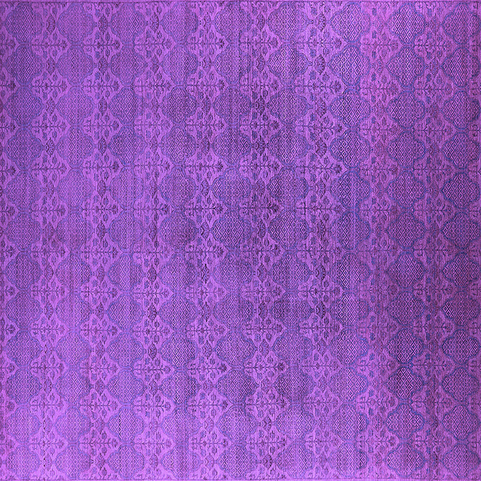 Square Machine Washable Oriental Purple Industrial Area Rugs, wshurb2698pur