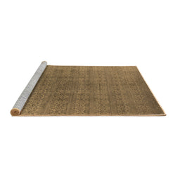 Sideview of Machine Washable Oriental Brown Industrial Rug, wshurb2698brn