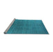 Sideview of Machine Washable Oriental Light Blue Industrial Rug, wshurb2698lblu