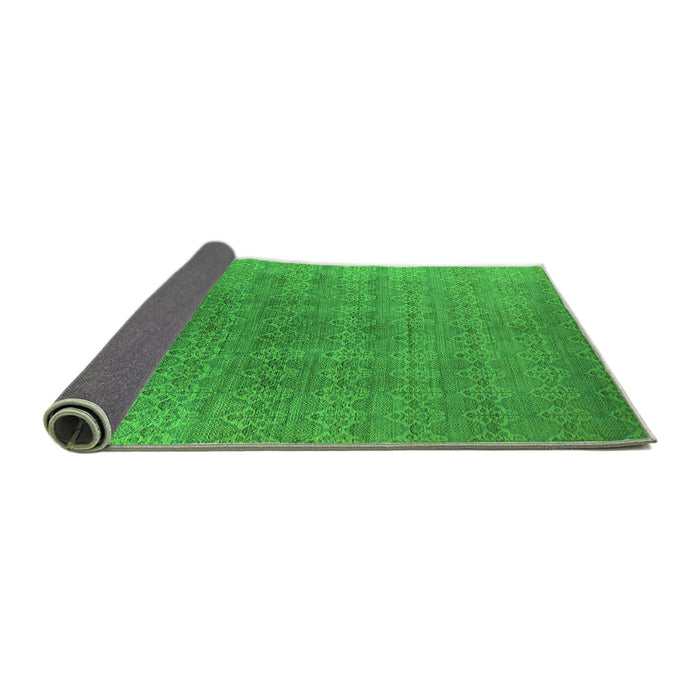 Sideview of Oriental Green Industrial Rug, urb2698grn