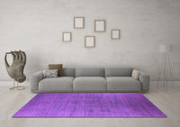 Machine Washable Oriental Purple Industrial Rug, wshurb2698pur