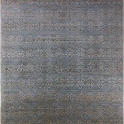 Square Mid-Century Modern Carbon Gray Oriental Rug, urb2698