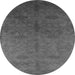 Round Persian Gray Bohemian Rug, urb2699gry