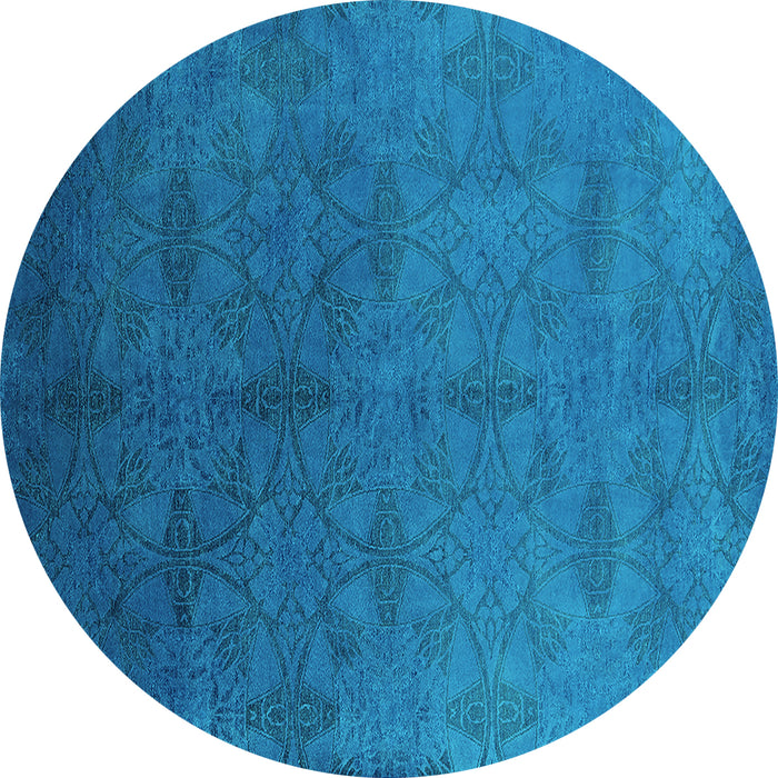 Round Persian Turquoise Bohemian Rug, urb2699turq