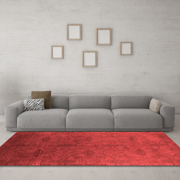 Bohemian Red Washable Rugs