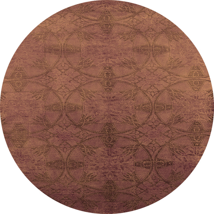 Round Persian Orange Bohemian Rug, urb2699org