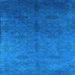 Square Machine Washable Persian Light Blue Bohemian Rug, wshurb2699lblu
