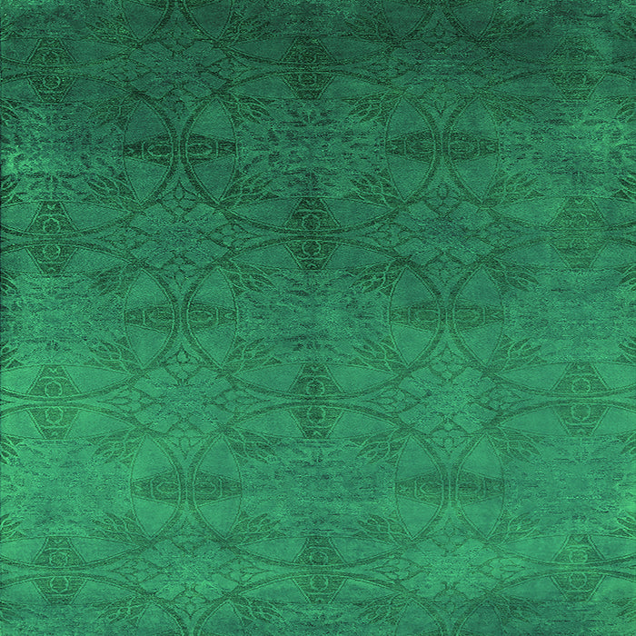 Square Machine Washable Persian Green Bohemian Area Rugs, wshurb2699grn