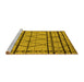 Sideview of Machine Washable Solid Yellow Modern Rug, wshurb2700yw