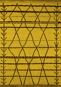 Solid Yellow Modern Rug, urb2700yw