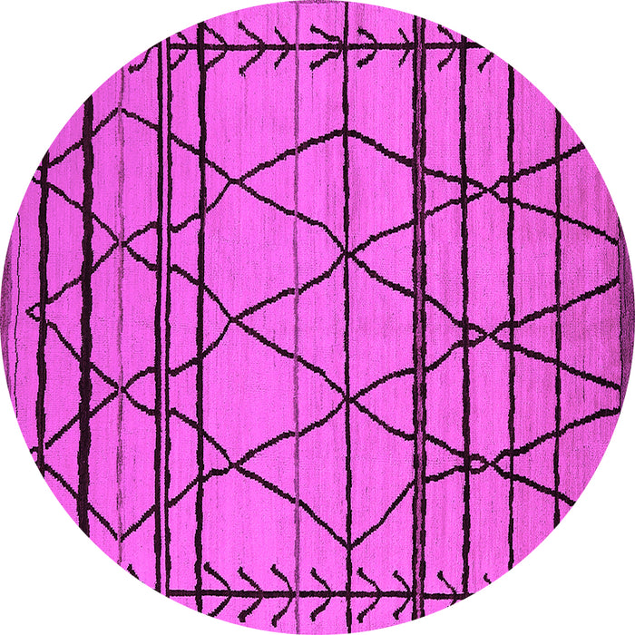 Round Solid Pink Modern Rug, urb2700pnk