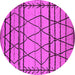 Round Solid Pink Modern Rug, urb2700pnk