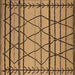 Square Machine Washable Solid Brown Modern Rug, wshurb2700brn