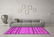 Machine Washable Solid Pink Modern Rug in a Living Room, wshurb2700pnk